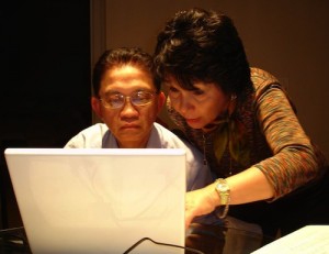 Couple at a computer